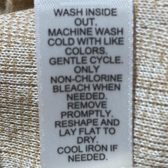 Cato NWT SZ 2X 3X Muted Camel & White longer top cable knit soft stretchy comfy - Picture 9 of 10